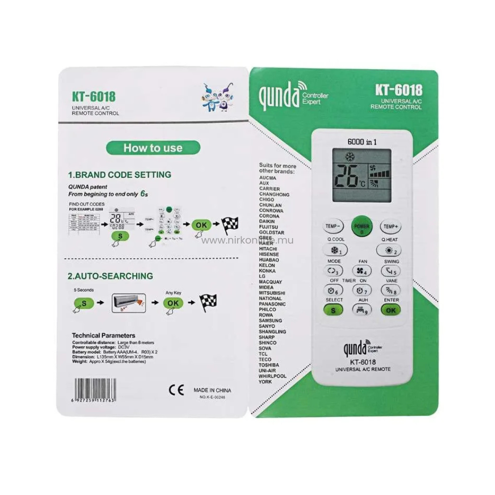 Remote Universal Quanda KT6018 - Image 2